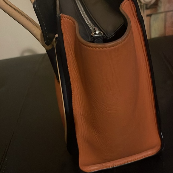 Celine Tricolor Micro Luggage Calfskin Leather Tote. - Picture 3 of 9